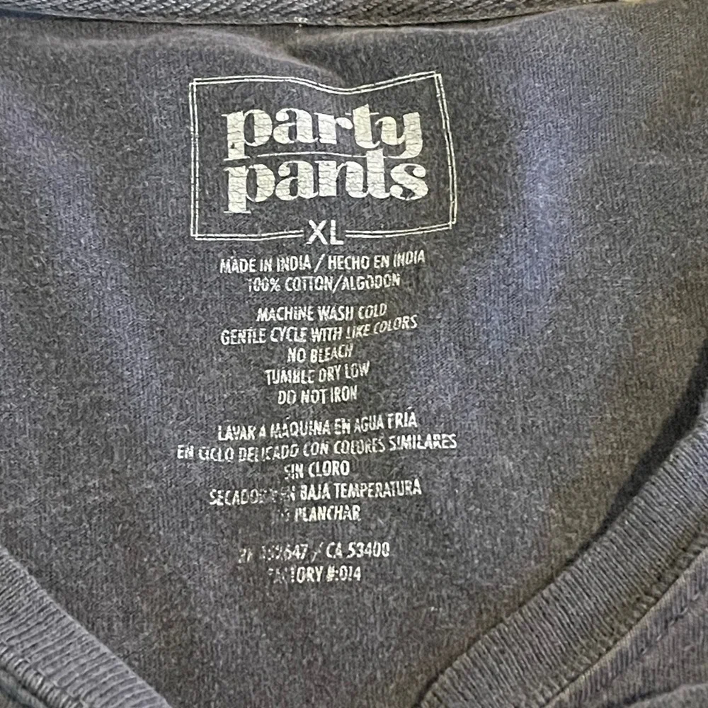 Party Pants‎ Permanent Vacation Long Sleeve Graphic T-Shirt Blue Mens XL Casual